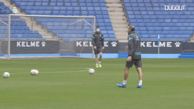 Espanyol train at their stadium